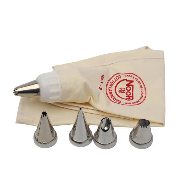 Noor Icing Bag Set 5 Nozzles