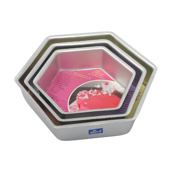 Rolex Cake Mould Hexagon 3 Pcs Set