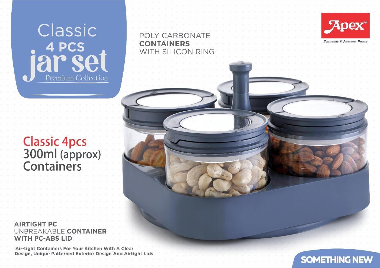 Apex Classic 4 Pcs Jar Set 300 ML