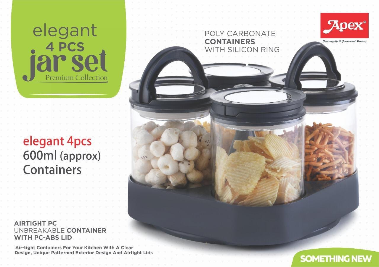 Apex Elegant 4 Pcs Jar Set