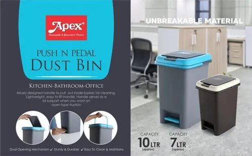 Apex Push N Pedal Dustbin